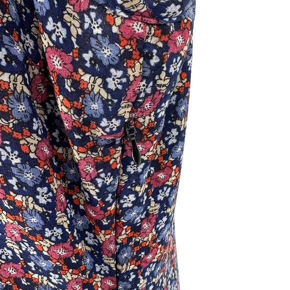 Sylvie & Mado Women's Floral V-Neck Button Details Mini Dress Size M - Picture 6 of 8